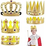 Meanju 5 Stück Krone König,Geburtstagskrone Kinder,Gold...