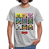 Spreadshirt Brawl Stars Leon Emotionen Kacheln Männer T-Shirt, S