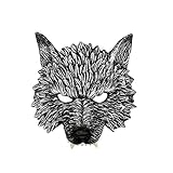 NOPEILVI Werwolf-Halbmaske 3D, Kopf Wolf-Maske 3D-Werwolf-Maske,...