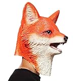 PartyCostume - Fox Maske - Fuchs Masken Halloween Latex Maske Der Kopf...