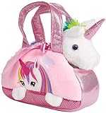 Brubaker Einhorn Tasche Regenbogen - 20 cm - Plüschtier in Handtasche...