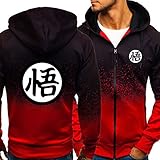 Bubble Over Herren Sweatshirt Reißverschluss Hoodies - Anime...