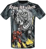 Iron Maiden Sketched Number of The Beast Allover Männer T-Shirt...
