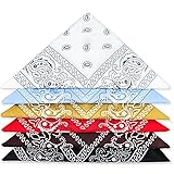 LISOPO 6er Bandanas Kopftuch damen und herren, Set Paisley Bandana...