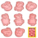 Pig Keksausstecher, 8 PCS Cookie Cutter, Plätzchen Ausstecher,...