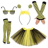BOFUNX 5 Stück Bienen Kostüm für Kinder Mädchen Erwachsen Karneval...