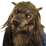 Gelentea Werwolf Gesichtsbedeckung leuchtende Augen bewegliche Ohren...