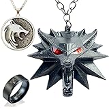 Witcher 3 Wild Hunt, 3 Stück Witcher Merchandise umfasst Herren Hexer...