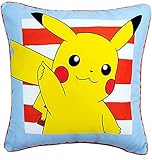 Pokemon Jump Quadratisches Kissen, Pikachu-Design, Gelb und Blau,...