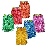 Hawaii Rock (6Stk) - Hula Party Bastrock 60cm Lang Luau Hawaii Outfit...