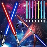 2 Stück Laserschwert Kinder,Duell Lichtschwerter,2 in 1...