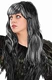 Sexy Hexen Langhaar Perücke zweifarbig mit Strähnen Wig Perücken...