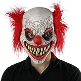 PartyGears Clown Maske Realistische Halloween Party Latex Gruselige...