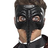 Amakando Phantom Maske - schwarz - Schnabelmaske Rabenmaske Pestdoktor...