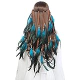 AWAYTR Feder Kopfschmuck Boho Hippie Stirnband - Fancy Federschmuck...