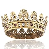 Barock Royal Crown Herren Metall Prinz Haarkrone Vollkreis Geburtstag...
