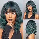 Haircube 35,6 cm kurze, gelockte Bob-Perücke für Damen, hochwertige...