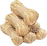KAHEIGN 5 Stück Bast Raffia Naturbast 50g Bindebast, Natur Raffiabast...