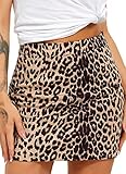 TZLDN Damen Röcke mit Schlitz - Hohe Taille A-Linie Minirock Lässig...