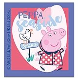 Aufnäher/Bügelbild - Peppa Wutz Seaside - lila - 6,6 x 6,6 cm - by...