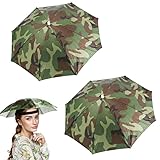 Fonyet 2 Stücke Regenschirm Hut Sonnenschirm Hut Faltbarer...