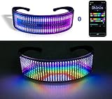 Lixada Einzigartige LED-Gläser, LED Brille BT APP Steuerung für...