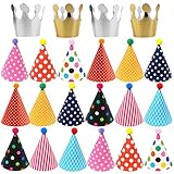 Ouceanwin 22Pcs Partyhüte Kindergeburtstag Set, Happy Birthday...