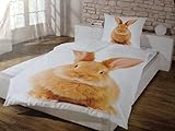Bettwäsche Hase / Irgendwas stimmt mit Hasi nicht Bezug 135x200cm...