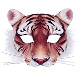 Rappa Tolle, lebensechte Tiermaske Tigermaske Tiger aus Stoff