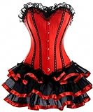 KUOSE Moulin Rouge Gothic Corsagenkleid Korsett Spitenrock...