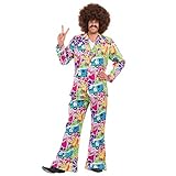 Fun Shack Lila Hippie Kostüm für Herren, 70er Jahre Anzug,...