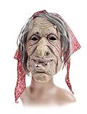 Walburgis Hexen Maske, Hexe mit Kopftuch und Haaren
