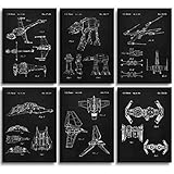 MONOKO® Star Wars Poster Krieg der Sterne Vintage Poster Set - 6er...