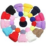 Jixista 30PCS Mini Strickmützen Weihnachten Strickmütze Mini Santa...