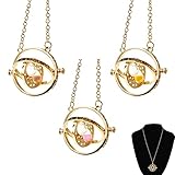 Hermine Potter Zeitumkehrer Halskette, 3 Pcs Hermine Sand Anhänger,...