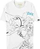 League of Legends Jinx Männer T-Shirt weiß M 100% Baumwolle Esports,...