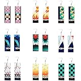9 Paare Anime Demon Tanjiro Ohrringe, Schmetterling Acryl Ohrringe,...