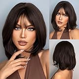 Haircube Perücke mit Ponners Schulterlangen Perücken für Frauen...