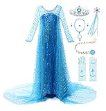 JerrisApparel Mädchen Prinzessin Pailletten ELSA Kostüm Kleid...