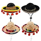 Mini Mexican Sombrero Hüte 4Pcs Bunte Sombrero Hüte Mini Fun Fiesta...