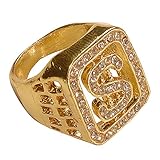 Widmann 2112P - Strass $ Ring, Schmuck, Dollar-Ring, Motto-Party,...