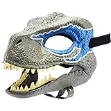 Dino Maske mit Beweglichem Kiefer, Dinosaurier Maske für Kinder und...