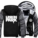 dhyw Herren Casual Hoodies Pullover für Linkin Park Print Fleece Zip...