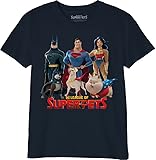 dc Comics Jungen Bosupetts006 T-Shirt, Marineblau, 8 Jahre