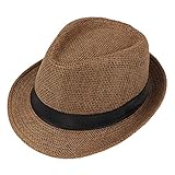 JOYKK Kinder Strohhut Sommer Strand Jazz Panama Trilby Fedora Hut...
