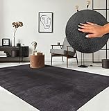 the carpet Relax Moderner Flauschiger Kurzflor Teppich, Anti-Rutsch...