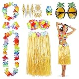 YAOYIN 9 Stück Hawaii Party Kostüme Set, Hawaii Kostüm Damen, Hula...