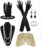 ELECLAND 10-teiliges 1920er Flapper Great Gatsby Accessoires-Set...