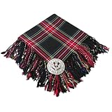 Tartanista - Herren Fly Plaids für Kilt - mit Brosche - Stewart...