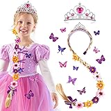 Vamei Rapunzel Prinzessin Perücke Zopf Kinder Prinzessin Stirnband...